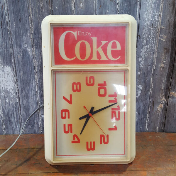 Vintage Backlit Coca Cola Clock