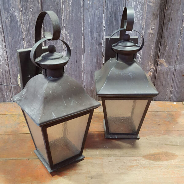 Vintage Black Porch Light Lanterns