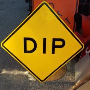 Original American Reflective Dip Road Sign
