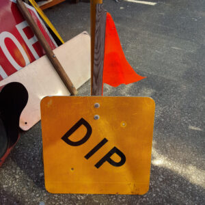 Original American Dip Road Sign