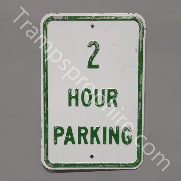 American Embossed 2 Hour Parking Sign