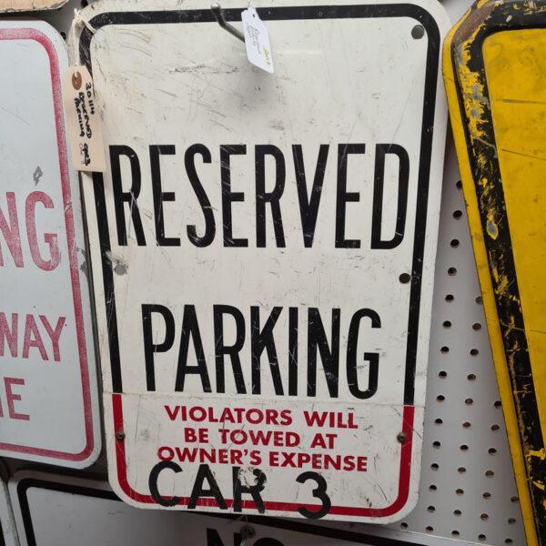 American Reserved Parking Road Sign