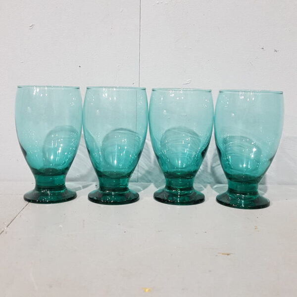 Set of 4 Green Drinking Glasses