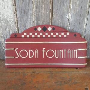 Soda Fountain Wooden Sign