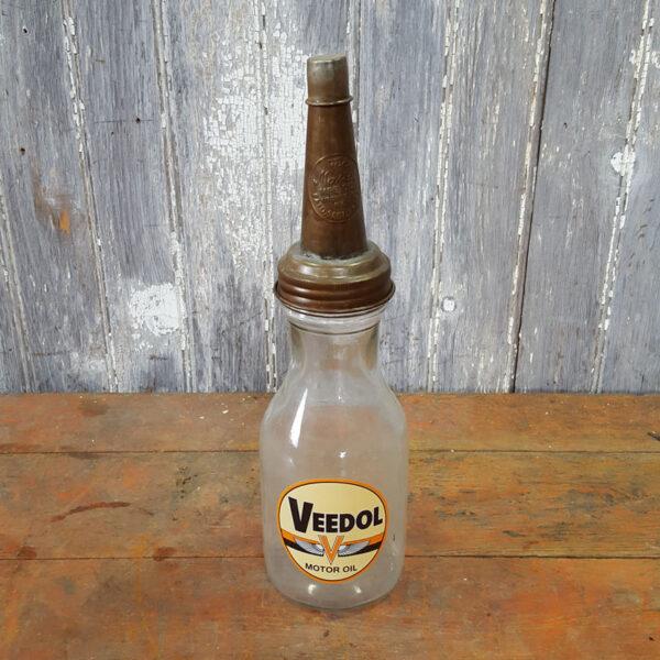 Vintage Veedol Oil Jar With Spout