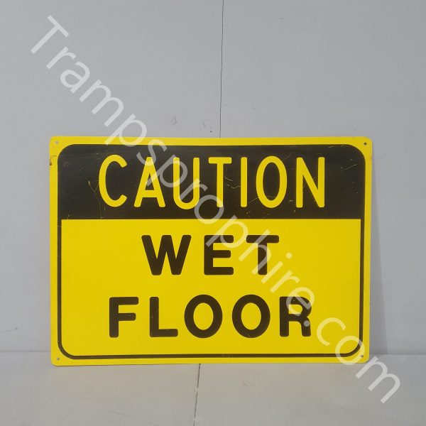 Metal Caution Wet Floor Sign