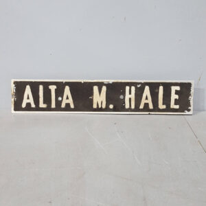 Alta M.Hale Street Sign