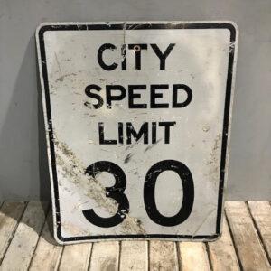 American City Speed Limit Sign