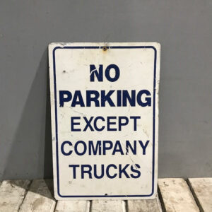 American No Parking Except Trucks Road Sign