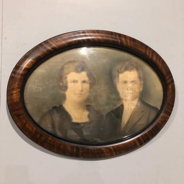 Antique Bubble Frame Couple Portrait (SOLD)