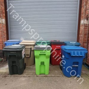 American Wheeled Trash Cans Assorted Colours