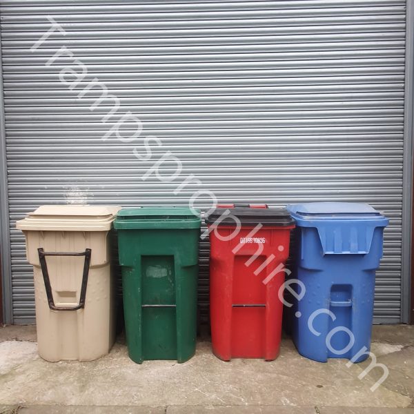 American Wheeled Trash Cans Assorted Colours