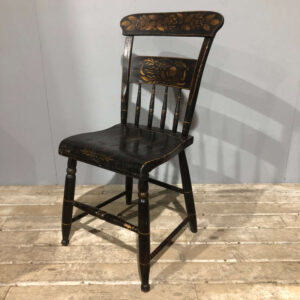 Black & Gold Vintage Painted Chair
