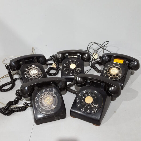 Black Vintage Rotary Dial Telephones