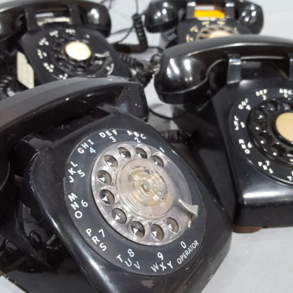 Black Vintage Rotary Dial Telephones