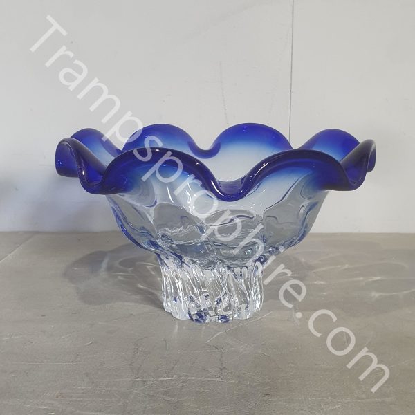 Blue Glass Freeform Bowls