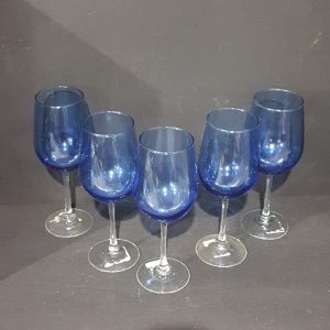 Blue Wine Glasses Set