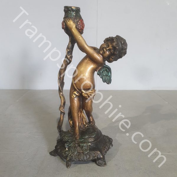 Bronze Cupid Candle Stick