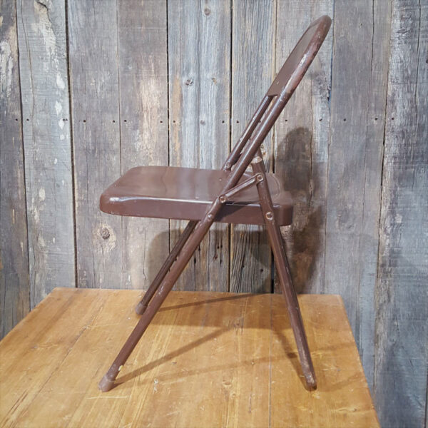 Brown Metal Folding Chair