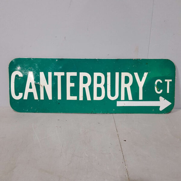 American Canterbury Court Street Sign