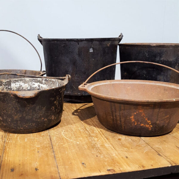 Collection Of Cast Iron Cooking Pots