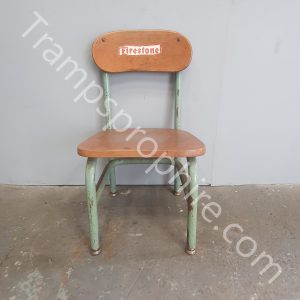 Child Chair Metal Frame Wood Seat