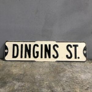 Vintage American Road Sign Dingins Street