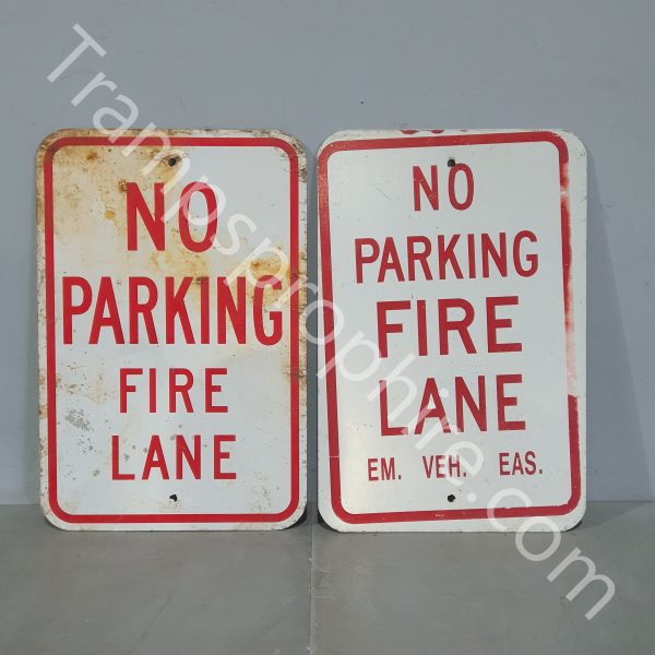 No Parking Fire Lane Metal Sign