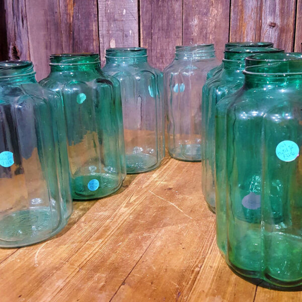 Fluted Glass Store Jar Set