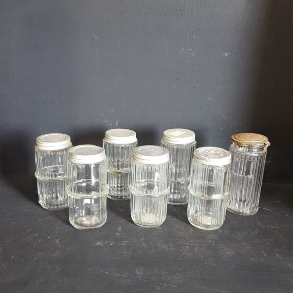 Vintage Glass Hoosier Spice Jars