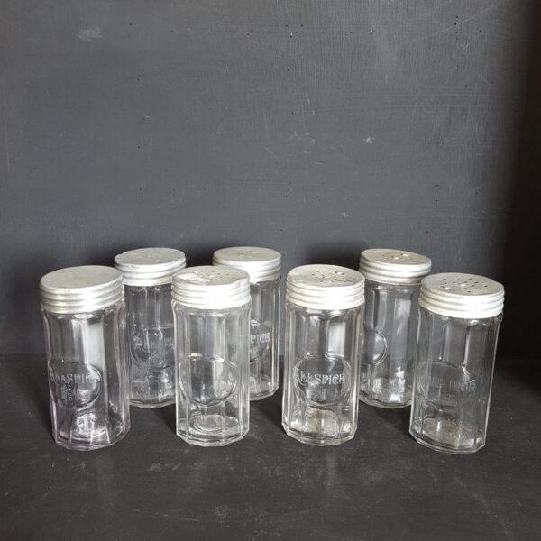 Vintage Glass Spice Jars