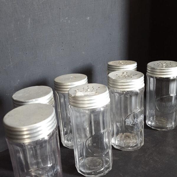 Vintage Glass Spice Jars