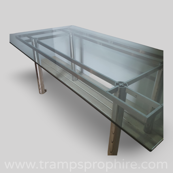 Chrome and Glass Top Table