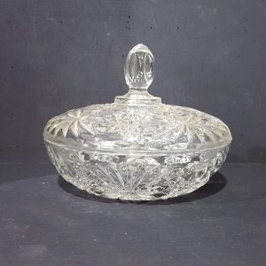 Cut Glass Bowl With Lid