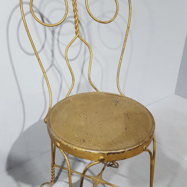 Vintage Gold Ice Cream Parlour Chair