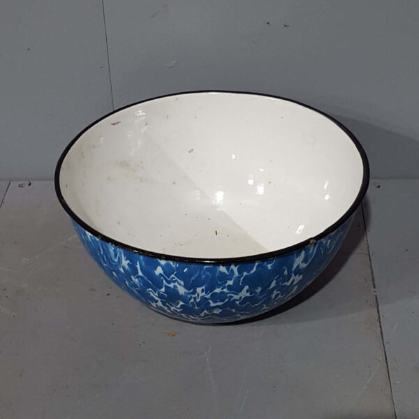 Blue Graniteware Bowl