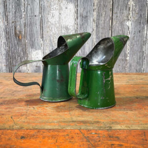 Vintage Green Oil Jugs