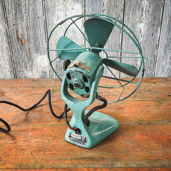 Vintage Green Desk Fan