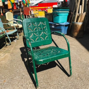 Vintage American Green Metal Lawn Chair