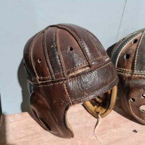 Original 1920/30's American Football Helmet (dark brown)