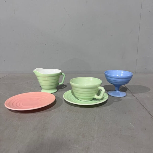 Vintage Pastelware Tea Set