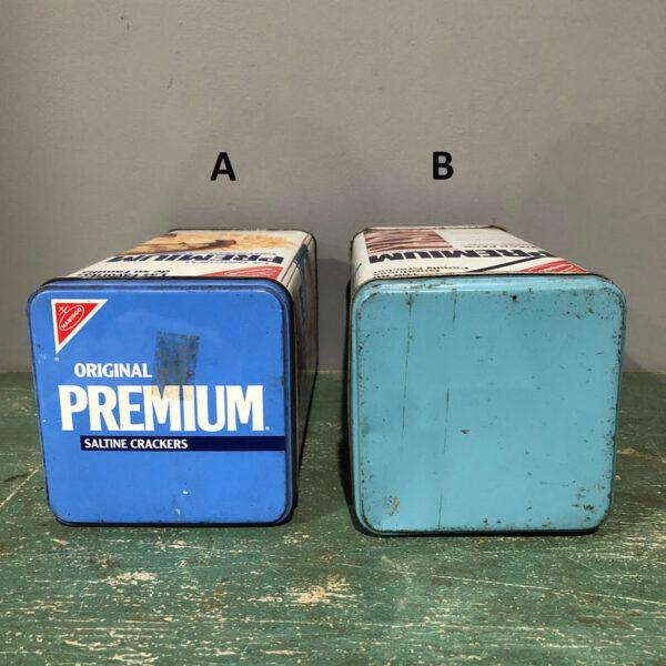 Vintage Salt Cracker Storage Tins