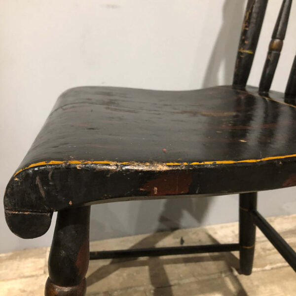 Black & Gold Vintage Painted Chair