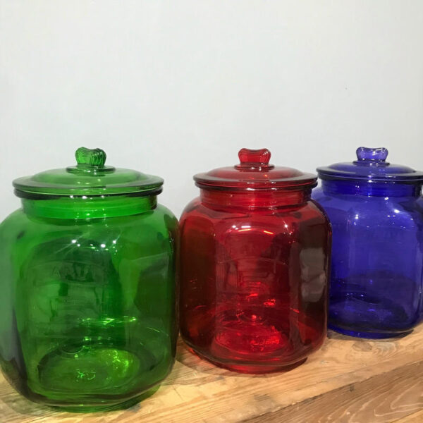 Vintage Style Glass Peanut Storage Jars