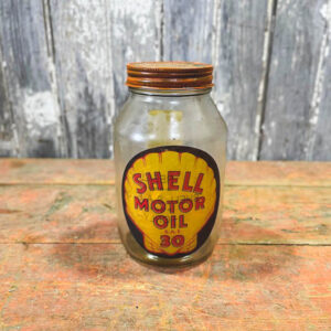 Vintage Shell Motor Oil Jar