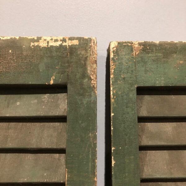 Green Vintage Shutters Pair