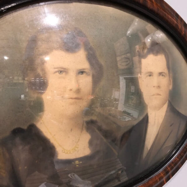Antique Bubble Frame Couple Portrait (SOLD)