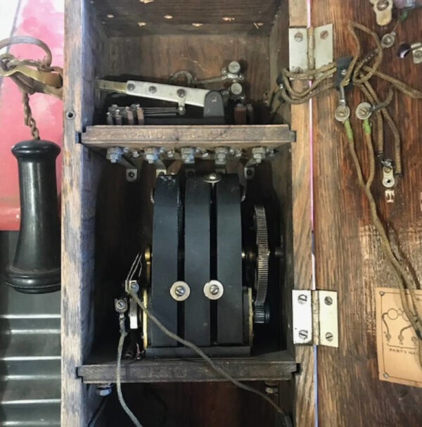 Vintage Hand Crank Wall Telephone