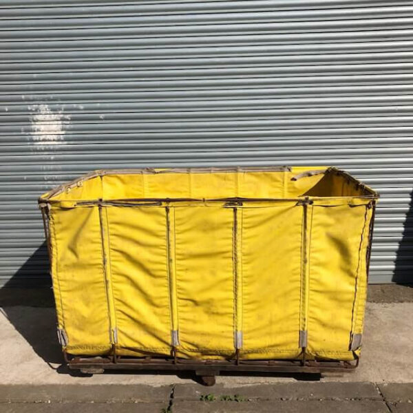 Yellow Industrial Laundry Cart