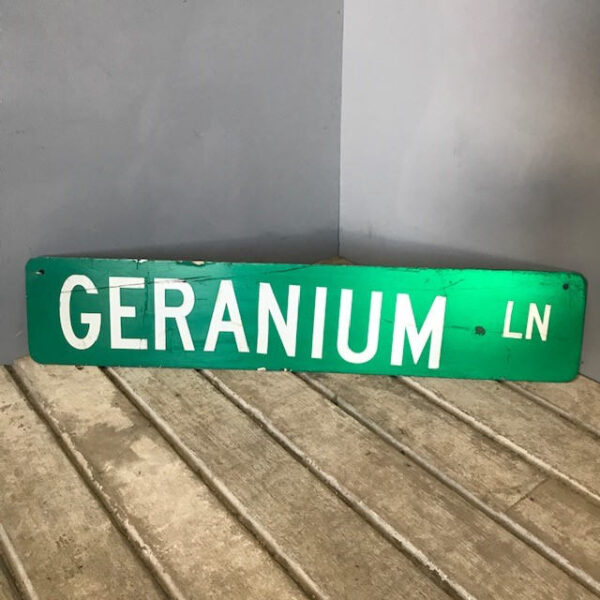 Geranium Lane American Street Sign